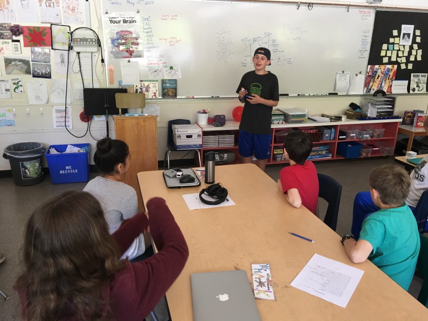 Teddy Presenting to his class